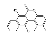 6-hydroxy-1-methyl-12H-benzo[h]chromeno[5,4,3-cde]chromen-5-one结构式