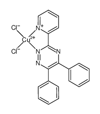 [CuCl2(5,6-diphenyl-3-(2-pyridyl)-1,2,4-triazine)]结构式