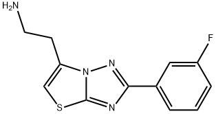 2-(2-(3-Fluorophenyl)thiazolo[3,2-b][1,2,4]triazol-6-yl)ethan-1-amine Structure