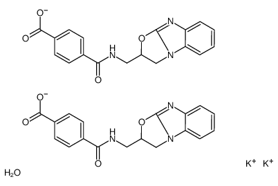 dipotassium,4-(1,2-dihydro-[1,3]oxazolo[3,2-a]benzimidazol-2-ylmethylcarbamoyl)benzoate,hydrate结构式