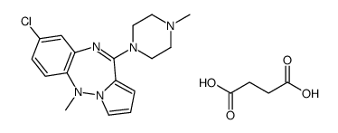 butanedioic acid,7-chloro-10-methyl-4-(4-methylpiperazin-1-yl)pyrrolo[1,2-b][1,2,5]benzotriazepine结构式