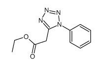 ethyl 2-(1-phenyltetrazol-5-yl)acetate结构式