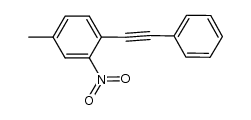 4-methyl-2-nitro-1-(2-phenylethynyl)benzene结构式