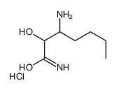 3-amino-2-hydroxyheptanamide,hydrochloride结构式