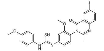 1-[4-(6-iodo-2-methyl-4-oxoquinazolin-3-yl)-3-methoxyphenyl]-3-(4-methoxyphenyl)thiourea Structure