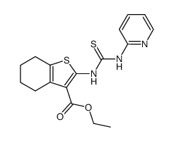 2-(3-Pyridin-2-yl-thioureido)-4,5,6,7-tetrahydro-benzo[b]thiophene-3-carboxylic acid ethyl ester结构式