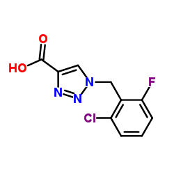 1-(2-CHLORO-6-FLUORO-BENZYL)-1H-[1,2,3]TRIAZOLE-4-CARBOXYLIC ACID结构式
