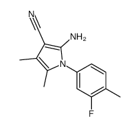2-Amino-1-(3-fluoro-4-methylphenyl)-4,5-dimethyl-1H-pyrrole-3-car bonitrile Structure