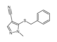 5-benzylsulfanyl-1-methylpyrazole-4-carbonitrile Structure
