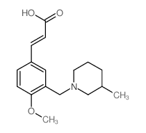 (2E)-3-{4-Methoxy-3-[(3-methylpiperidin-1-yl)-methyl]phenyl}acrylic acid Structure