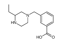 1-(3-羧基苯基 甲基)-3-乙基-哌嗪结构式