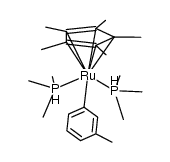 (η5-pentamethylcyclopentadienyl)-m-tolylbis(trimethylphosphine)ruthenium结构式