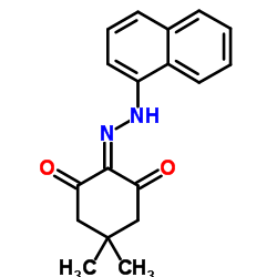 5,5-Dimethyl-2-(1-naphthylhydrazono)-1,3-cyclohexanedione Structure