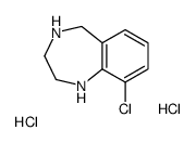 9-Chloro-2,3,4,5-tetrahydro-1H-benzo[e][1,4]diazepine 2HCl结构式