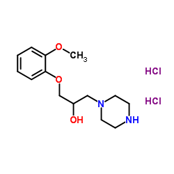 α-[(2-Methoxyphenoxy)Methyl]-1-piperazineethanol Dihydrochloride structure