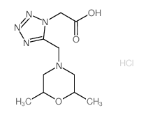 {5-[(2,6-Dimethylmorpholin-4-yl)methyl]-1H-tetrazol-1-yl}acetic acid hydrochloride Structure