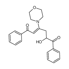 5-hydroxy-1,6-diphenyl-3-(4-morpholinyl)hex-2-en-1,6-dione结构式