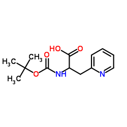 Boc-DL-2-pyridylalanine Structure