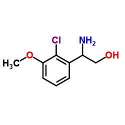 2-Amino-2-(2-chloro-3-methoxyphenyl)ethanol结构式