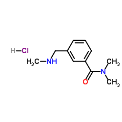 N,N-Dimethyl-3-[(methylamino)methyl]benzamide hydrochloride (1:1) structure