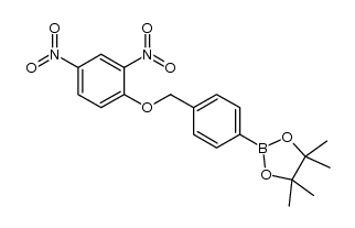 2-[4'-(2'',4''-dinitrophenoxymethyl)phenyl]-4,4,5,5-tetramethyl-1,3,2-dioxaborolane结构式