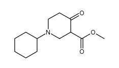 methyl 1-cyclohexyl-4-oxopiperidine-3-carboxylate Structure