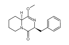 (3S,6S)-3-Benzyl-1,4-diaza-5-methoxybicyclo[4.4.0]dec-4-en-2-one结构式