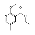 ethyl 2-methoxy-5-methylpyridine-3-carboxylate结构式