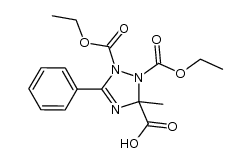 1,2-bis(ethoxycarbonyl)-3-methyl-5-phenyl-2,3-dihydro-1H-1,2,4-triazole-3-carboxylic acid Structure