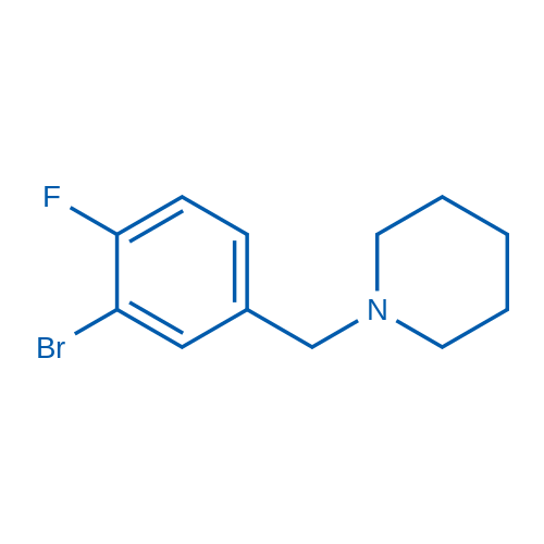 1-(3-溴-4-氟苄基)哌啶结构式