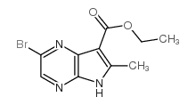 2-溴-6-甲基-5H-吡咯并[2,3-b]吡嗪-7-羧酸乙酯结构式