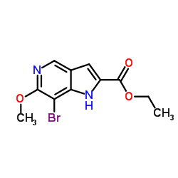7-Bromo-6-Methoxy-5-azaindole-2-carboxylic acid ethyl ester Structure