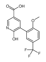 5-[2-methoxy-5-(trifluoromethyl)phenyl]-6-oxo-1H-pyridine-3-carboxylic acid结构式