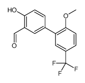 4-羟基-2'-甲氧基-5'-(三氟甲基)-[1,1'-联苯]-3-甲醛结构式