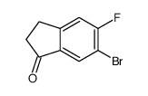 6-Bromo-5-fluoro-2,3-dihydro-1H-inden-1-one structure