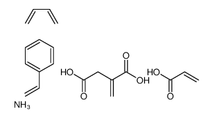 azanium,buta-1,3-diene,3-carboxybut-3-enoate,prop-2-enoic acid,styrene Structure