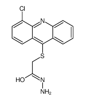 2-(4-chloroacridin-9-yl)sulfanylacetohydrazide结构式