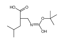 (R)-2-(((tert-Butoxycarbonyl)amino)methyl)-4-methylpentanoic acid Structure