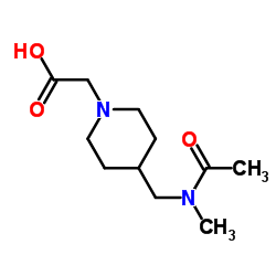 (4-{[Acetyl(methyl)amino]methyl}-1-piperidinyl)acetic acid Structure