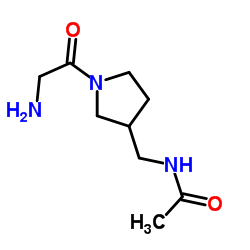 N-[(1-Glycyl-3-pyrrolidinyl)methyl]acetamide Structure