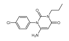 1-(4-chlorophenyl)-3-n-propyl-6-aminouracil Structure