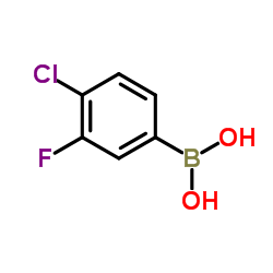 4-Chloro-3-fluorobenzeneboronic acid structure