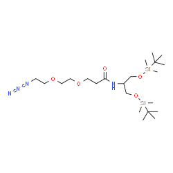 2-(Azido-PEG2-amido)-1,3-bis-(tert-butyldimethylsilanoxy)propane Structure