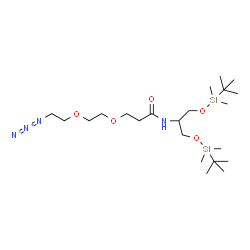 2-(Azido-PEG2-amido)-1,3-bis-(tert-butyldimethylsilanoxy)propane structure