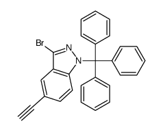 3-bromo-5-ethynyl-1-tritylindazole结构式