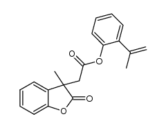 2-(prop-1-en-2-yl)phenyl 2-(3-methyl-2-oxo-2,3-dihydrobenzofuran-3-yl)acetate结构式