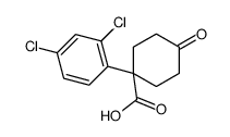 1-(2,4-Dichlorophenyl)-4-oxocyclohexanecarboxylic acid Structure
