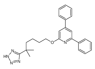 2-[5-methyl-5-(2H-tetrazol-5-yl)hexoxy]-4,6-diphenylpyridine Structure