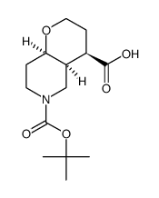 Rel-(4R,4aS,8aR)-6-(tert-butoxycarbonyl)octahydro-2H-pyrano[3,2-c]pyridine-4-carboxylic acid结构式