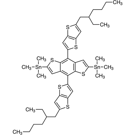 [4,8-Bis[5-(2-ethylhexyl)thieno[3,2-b]thiophen-2-yl]benzo[1,2-b:4,5-b']dithiophene-2,6-diyl]bis(trimethylstannane) Structure